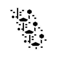 santé moléculaire structure glyphe icône vecteur illustration