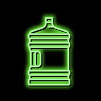 l'eau bouteille pour préparer café néon lueur icône illustration vecteur