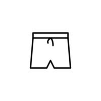 un pantalon icône avec contour style vecteur