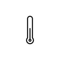 thermomètre icône avec contour style vecteur