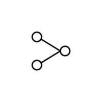 partager icône avec contour style vecteur