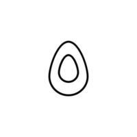 Pâques Oeuf icône avec contour style vecteur