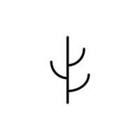 arbre icône avec contour style vecteur