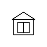 maison icône avec contour style vecteur