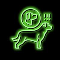 chien ciselure animal néon lueur icône illustration vecteur