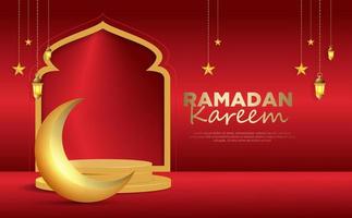 Ramadan kareem Contexte et bannière pour souhaitant pour islamique Festival vecteur