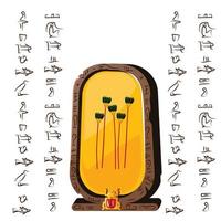 ancien Egypte pierre conseil, argile assiette illustration vecteur