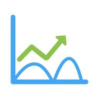 tendance dans l'icône de vecteur de graphique