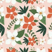 moderne Orange floral sans couture modèle. exotique conception pour papier, couverture, tissu, intérieur décor. vecteur