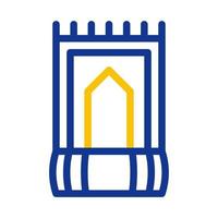 couverture icône bicolore bleu Jaune style Ramadan illustration vecteur élément et symbole parfait.