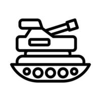 réservoir icône contour style militaire illustration vecteur armée élément et symbole parfait.