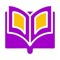 coran icône solide violet Jaune style Ramadan illustration vecteur élément et symbole parfait.