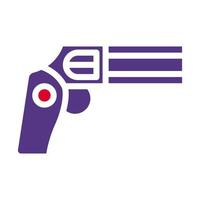 pistolet icône solide rouge violet style militaire illustration vecteur armée élément et symbole parfait.