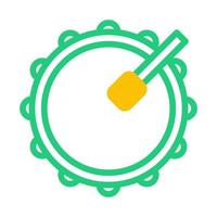 bedug tambour icône bichromie vert Jaune style Ramadan illustration vecteur élément et symbole parfait.