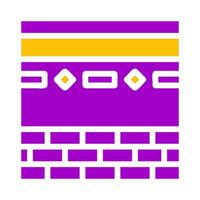 kaaba icône solide violet Jaune style Ramadan illustration vecteur élément et symbole parfait.