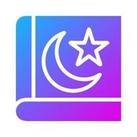 coran icône solide pente violet style Ramadan illustration vecteur élément et symbole parfait.