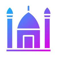 mosquée icône solide pente violet style Ramadan illustration vecteur élément et symbole parfait.