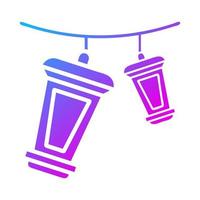 décoration icône solide pente violet style Ramadan illustration vecteur élément et symbole parfait.