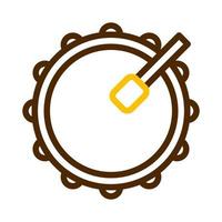bedug tambour icône bicolore marron Jaune style Ramadan illustration vecteur élément et symbole parfait.