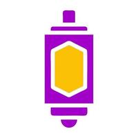 lanterne icône solide violet Jaune style Ramadan illustration vecteur élément et symbole parfait.