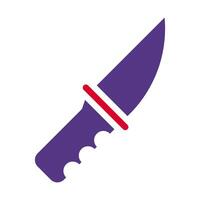 couteau icône solide rouge violet style militaire illustration vecteur armée élément et symbole parfait.