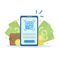 concept de paiement en ligne et mobile