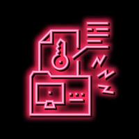électronique clé le piratage néon lueur icône illustration vecteur