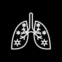 conception d'icône de vecteur d'infection des poumons