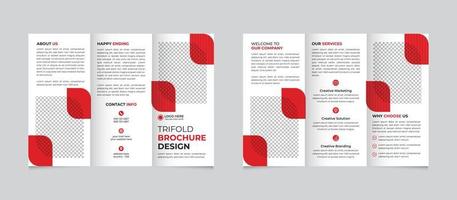 entreprise Créatif moderne affaires à trois volets brochure modèle conception gratuit vecteur