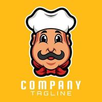 chef dessin animé mascotte logo vecteur