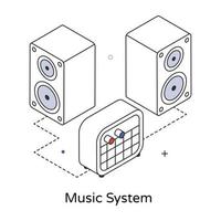 branché la musique système vecteur