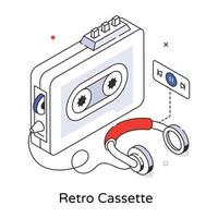 branché rétro cassette vecteur