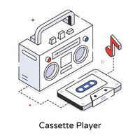 lecteur de cassettes à la mode vecteur