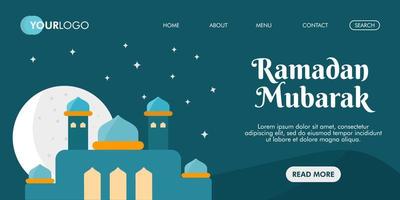 gratuit vecteur Ramadan kareem atterrissage page