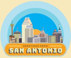 Salutations de San Antonio Vector