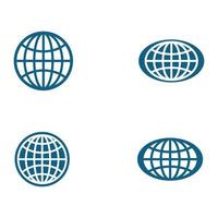 modèle de logo de monde de fil vecteur