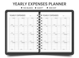 annuel les dépenses planificateur vecteur