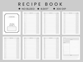 recette livre journal registre, recette carnet. vecteur