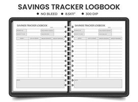 des économies traqueur registre ou carnet planificateur modèle vecteur