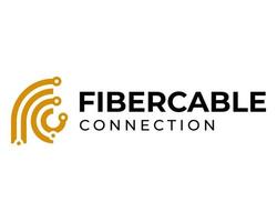 fc lettre monogramme fibre câble logo conception. vecteur