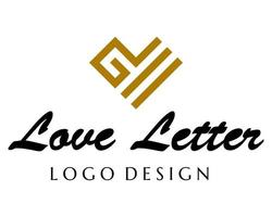 g lettre monogramme l'amour logo conception. vecteur