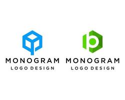 pb lettre monogramme La technologie logo conception. vecteur