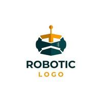 robot La technologie icône logo vecteur