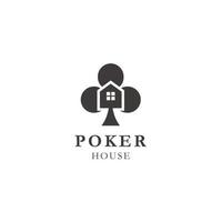 poker maison logo modèle conception vecteur