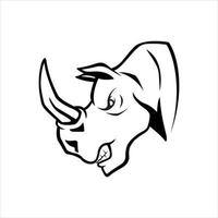 rhinocéros tête symbole illustration conception vecteur