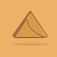 gratuit vecteur icône samosa dessin animé illustration