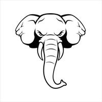 l'éléphant tête symbole illustration conception vecteur