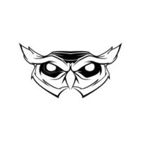 hibou visage symbole illustration conception vecteur