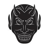 diable tête noir vecteur illustration
