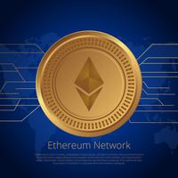 Vecteur de concept de réseau Ethereum